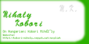 mihaly kobori business card